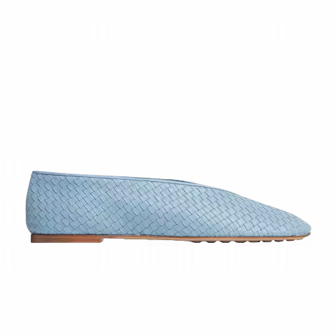 Bottega Veneta Wmns Ballerina Flat 'New Ice'