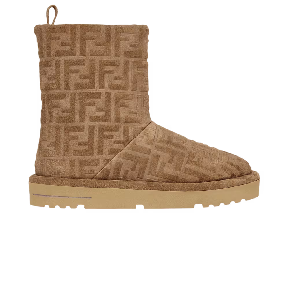 Fendi Women's Apres Chic Low Boot FF Embossed - Brown