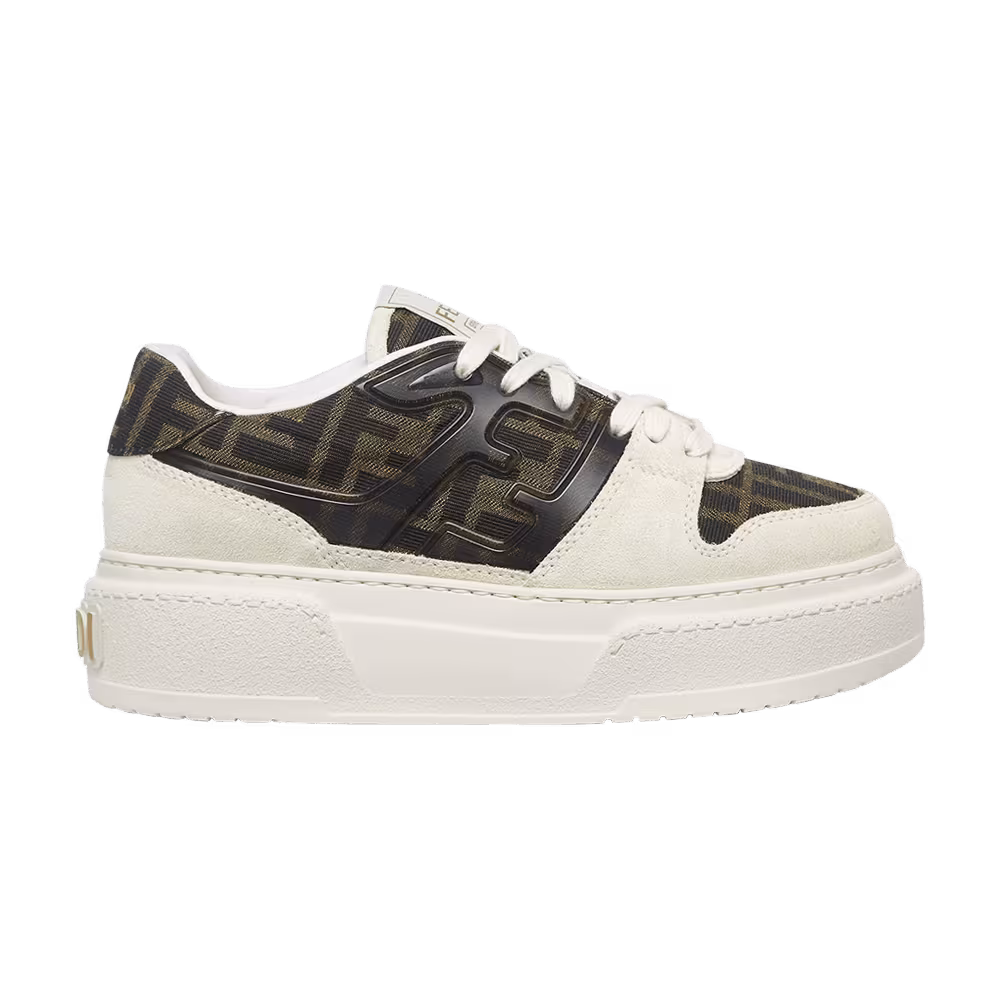 Fendi Women's Match Platform FF Motif - White Brown