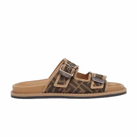 Fendi Feel Sandal 'FF Jacquard - Brown'