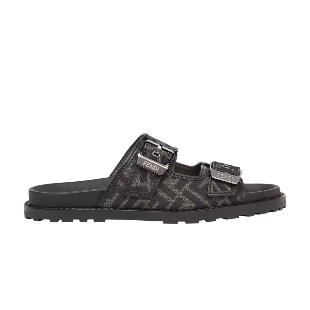 Fendi Feel Sandal FF Jacquard - Black