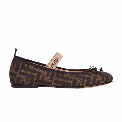 Fendi Ballerinas Junior 'Allover FF Logo - Tobacco'
