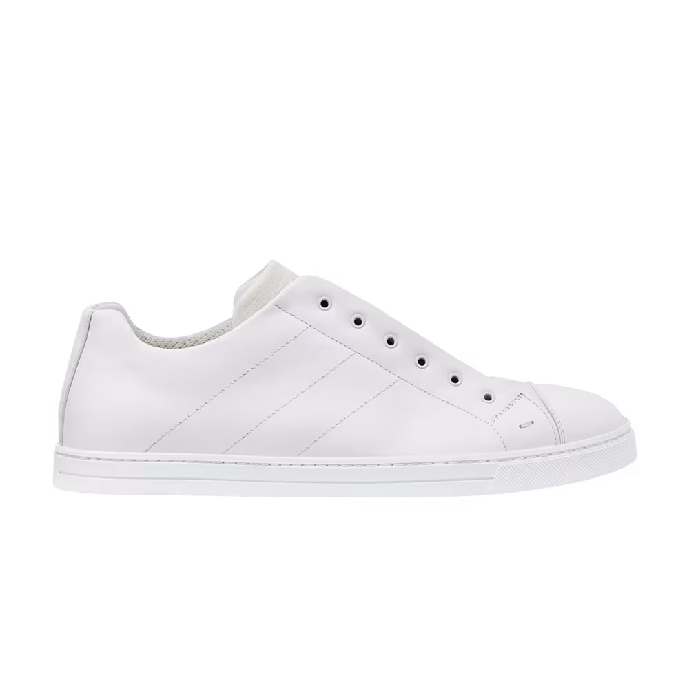 Fendi Leather Slip-On White