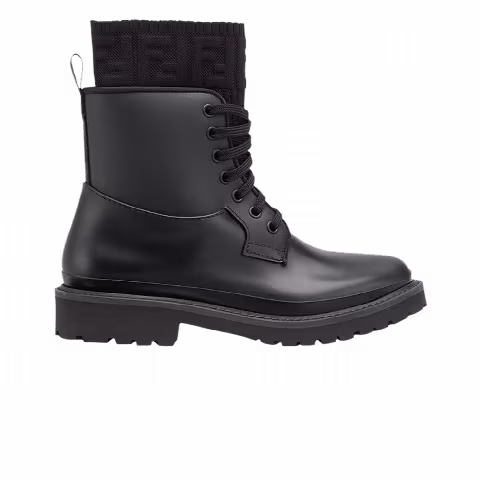 Fendi Wmns Rockoko PVC Biker Boot 'Black'