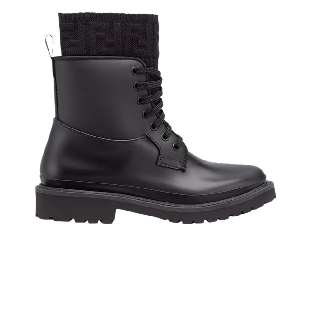 Fendi Women's Rockoko PVC Biker Boot Black