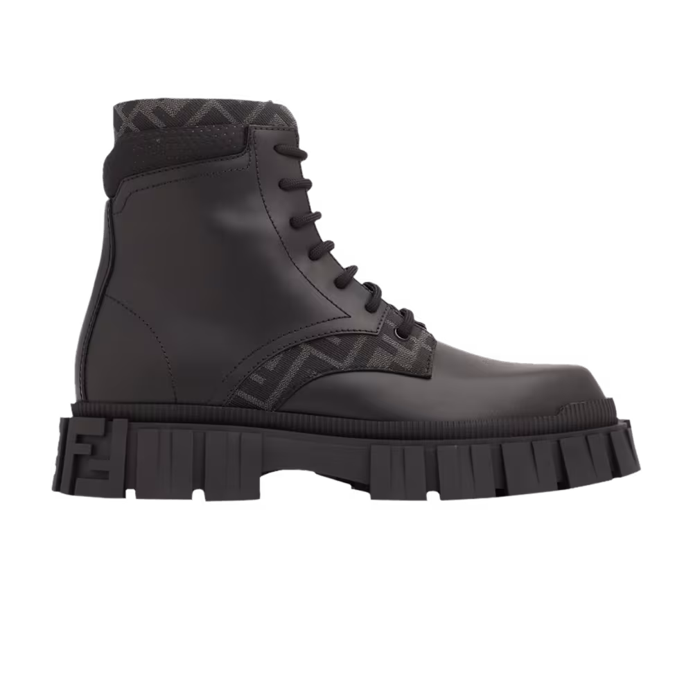 Fendi Force Lace-Up Boot Black