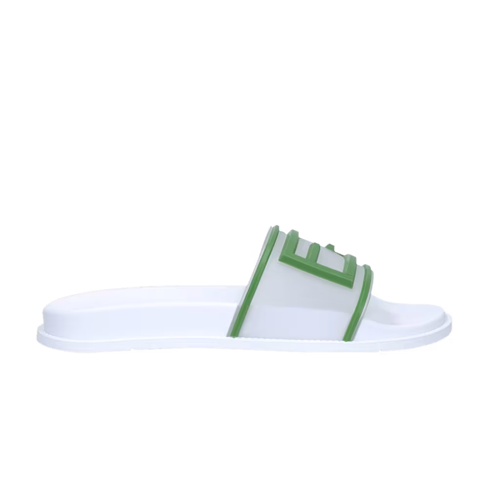Fendi Slides Transparent Verde