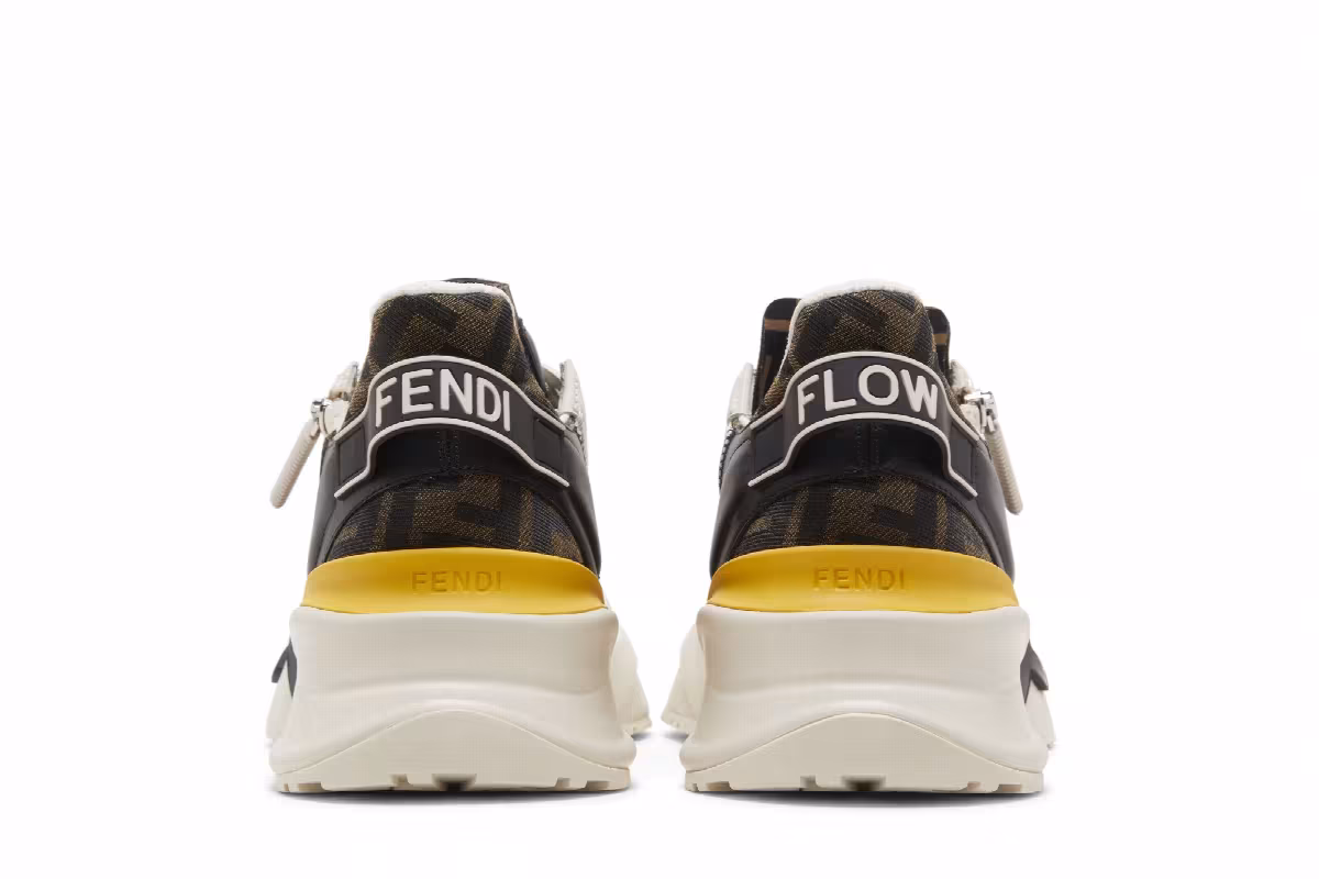Fendi Flow Slip-On White Yellow, view 7