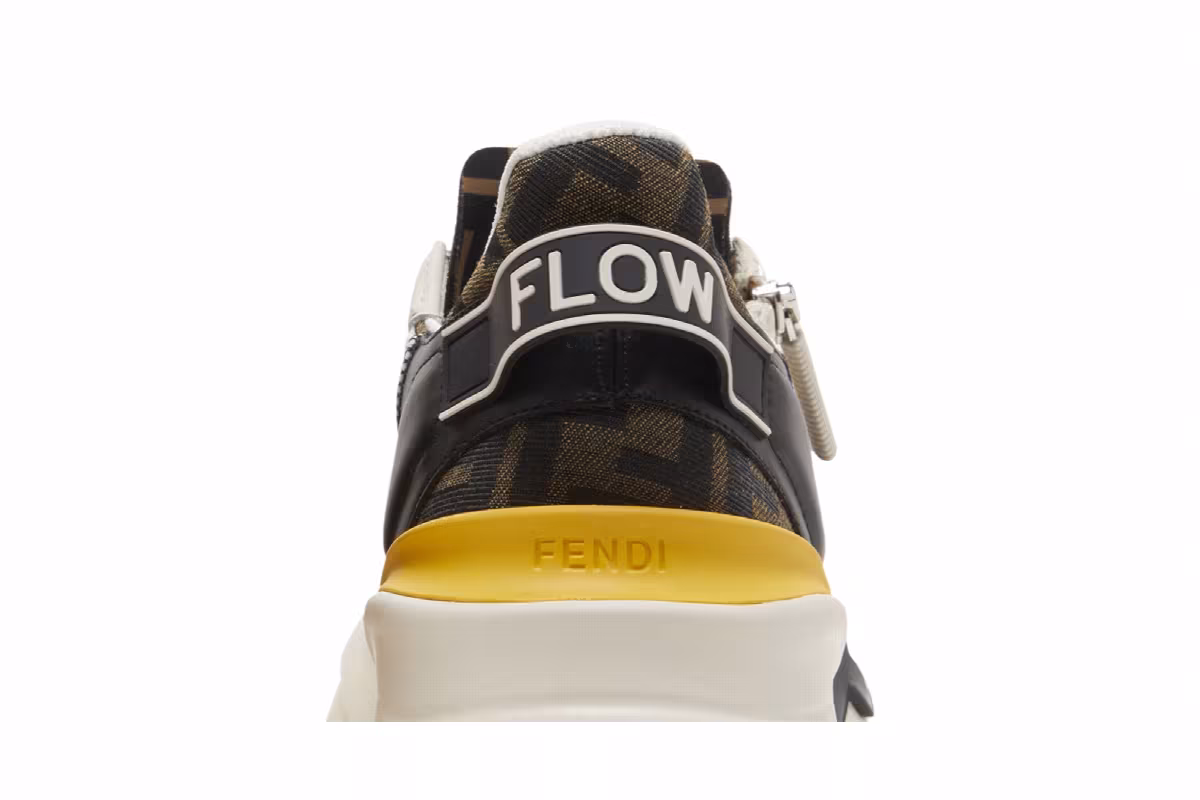 Fendi Flow Slip-On White Yellow, view 8
