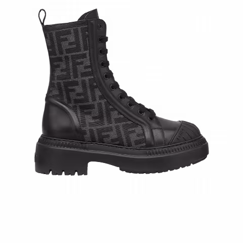 Fendi Wmns FF Motif Domino Biker Boot 'Black'