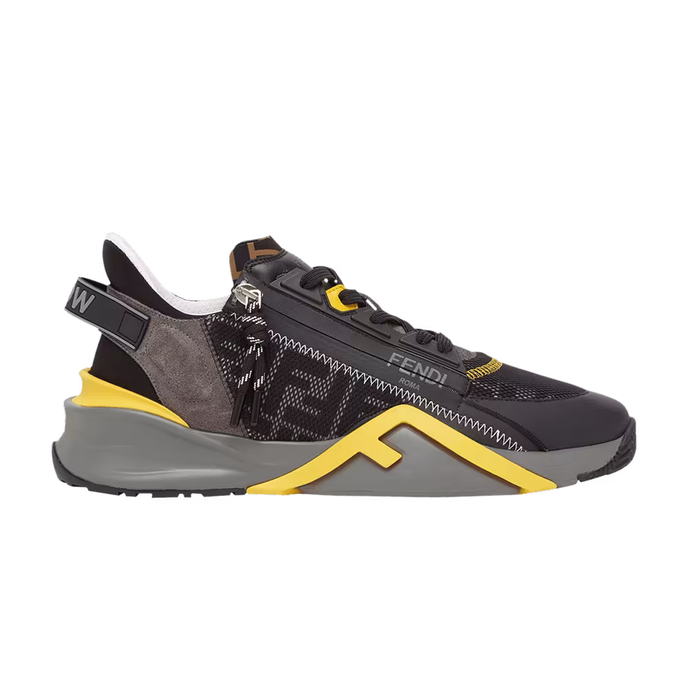 Fendi Flow Slip-On Black Grey Yellow