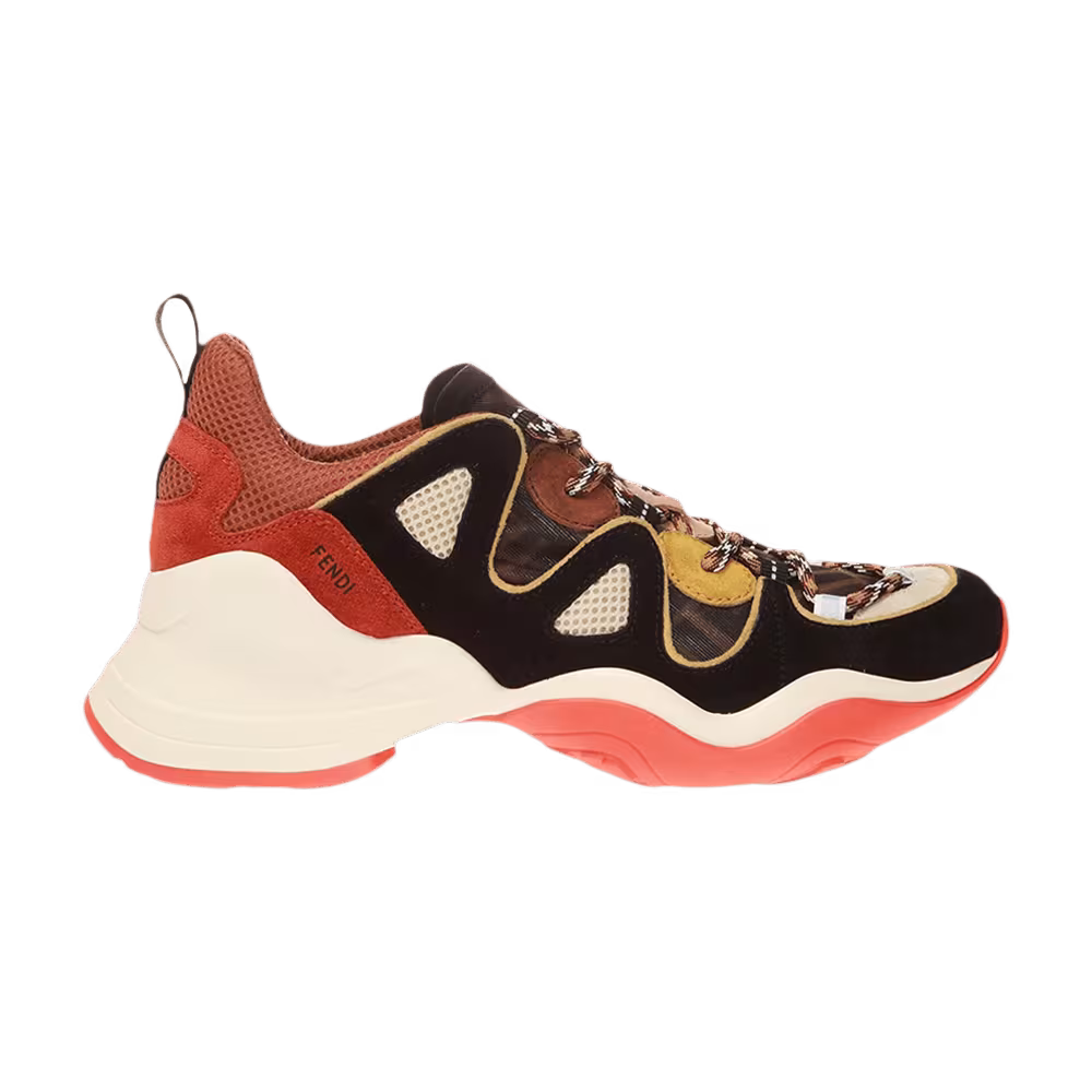 Fendi FFluid Lace Up Low Brandy