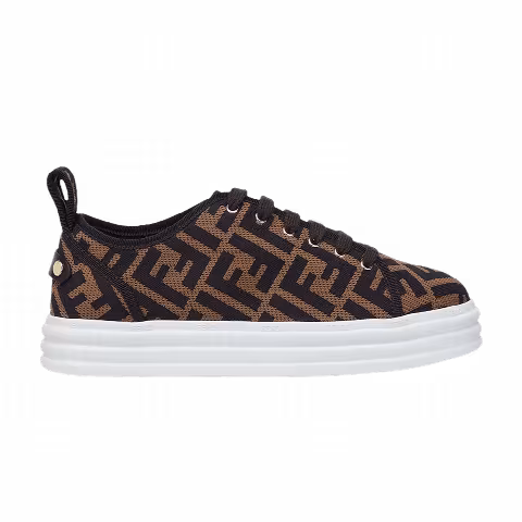 Fendi Wmns FF Motif Rise Fabric Platform 'Tabacco'