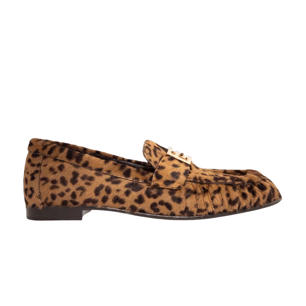 Fendi Women's Baguette Loafer Leopard Brown