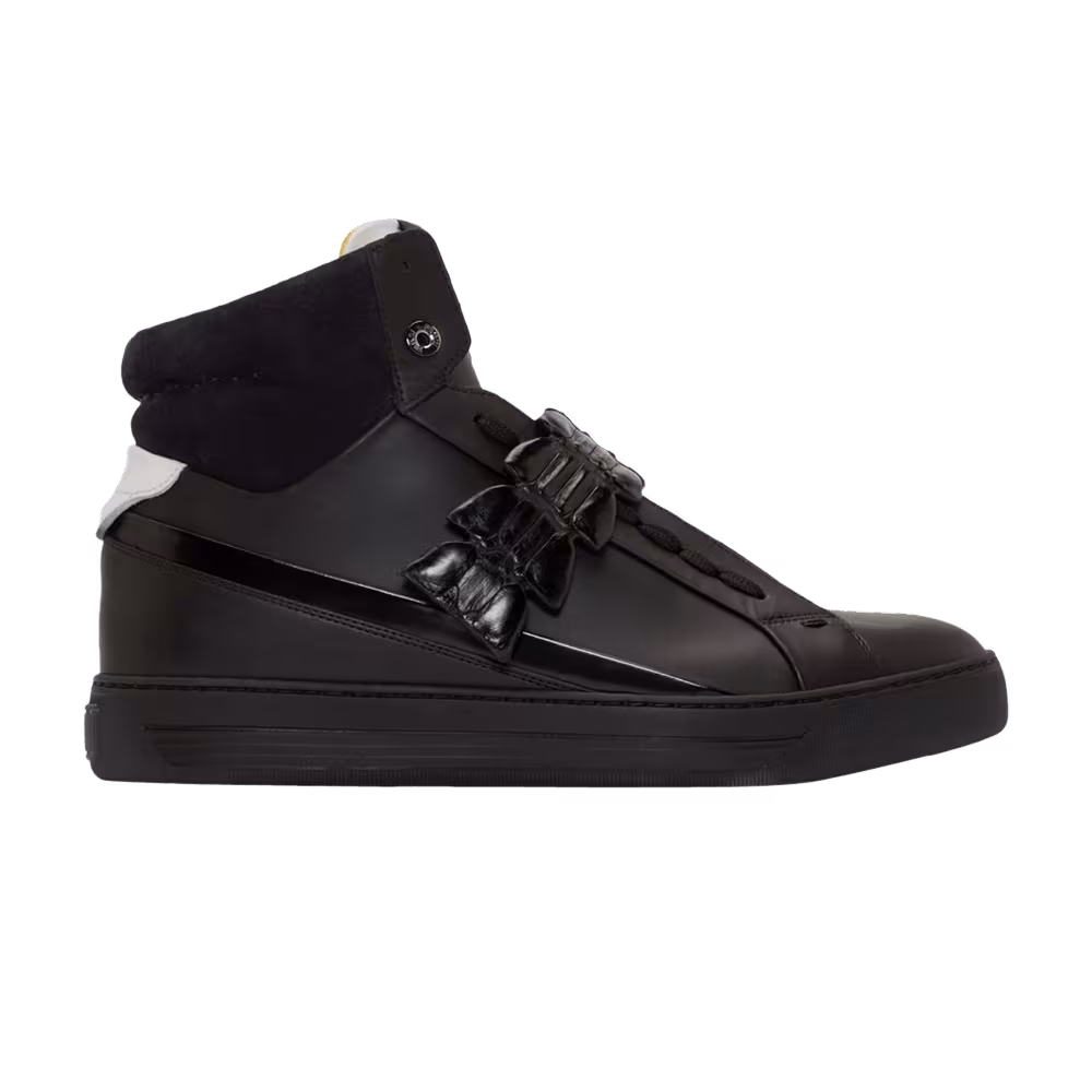 Fendi Croc-Strap Leather High Black