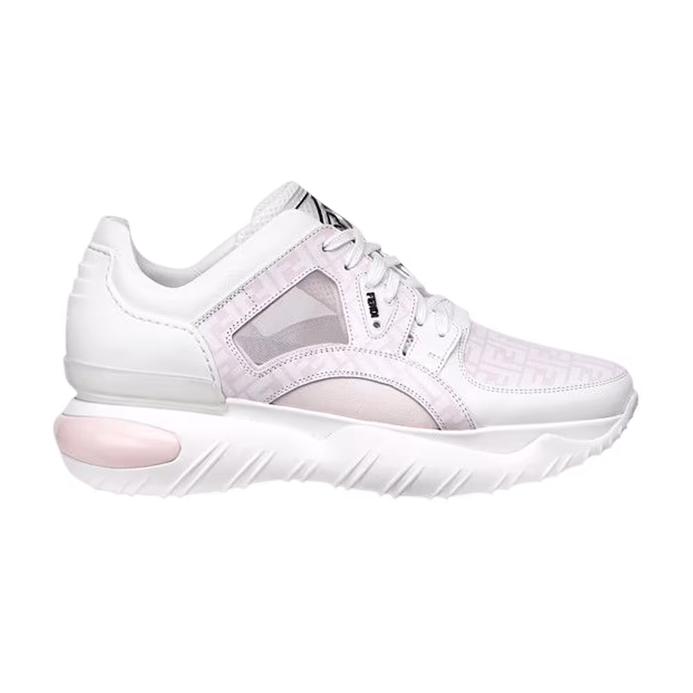 Fendi Leather Low White Pink