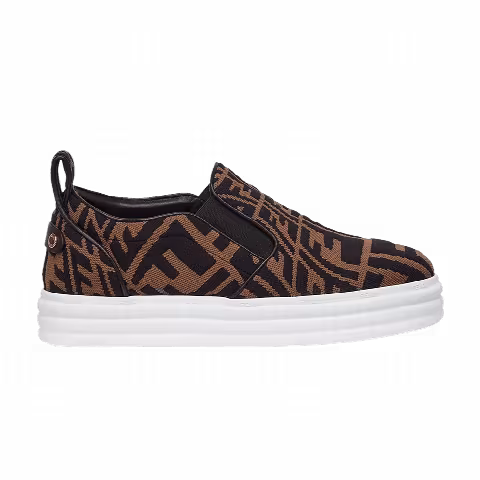 Fendi Wmns FF Motif Rise Slip-On 'Brown'