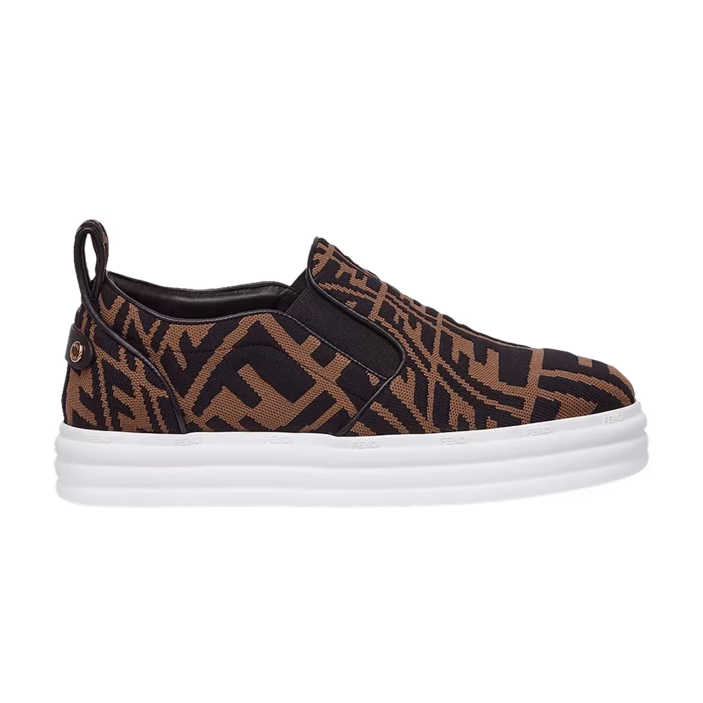 Fendi Women's FF Motif Rise Slip-On Brown