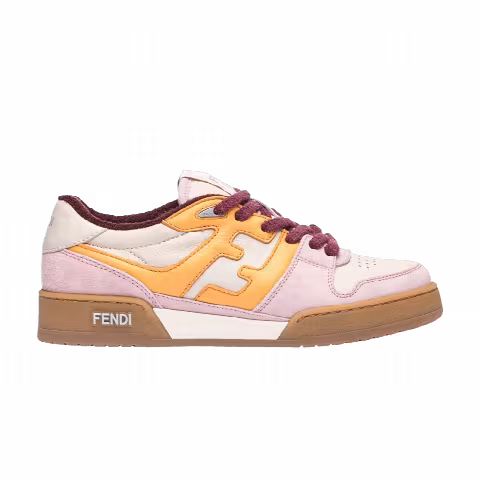 Fendi Wmns FF Mixed Leather Low 'Pink'