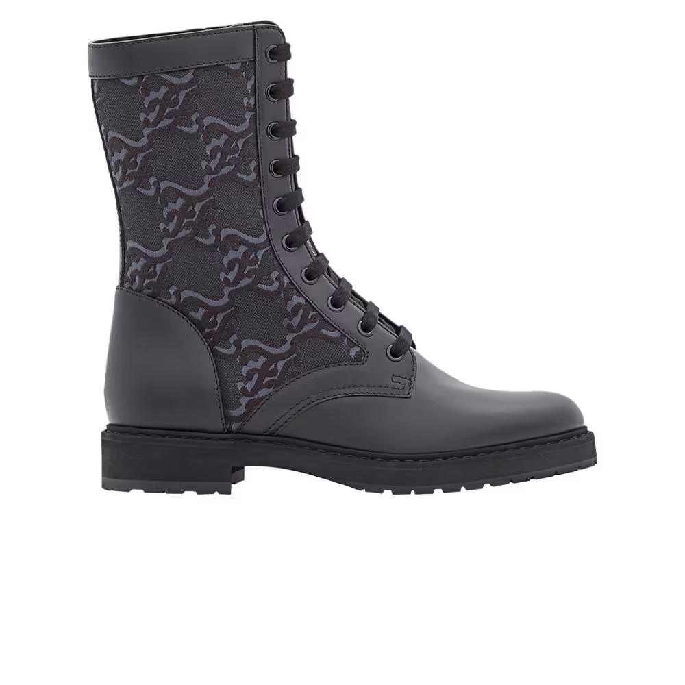 Fendi Women's Leather Biker Boot Black