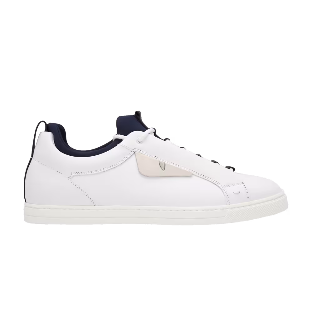Fendi Leather Low Top White Blueberry
