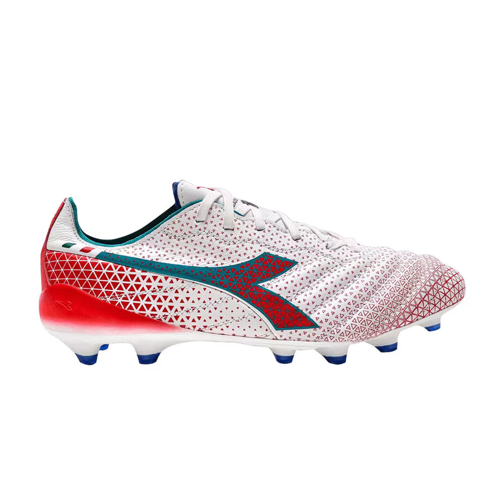 Diadora Brasil Elite Tech GR Made in Italy LPX White Tile Blue Red