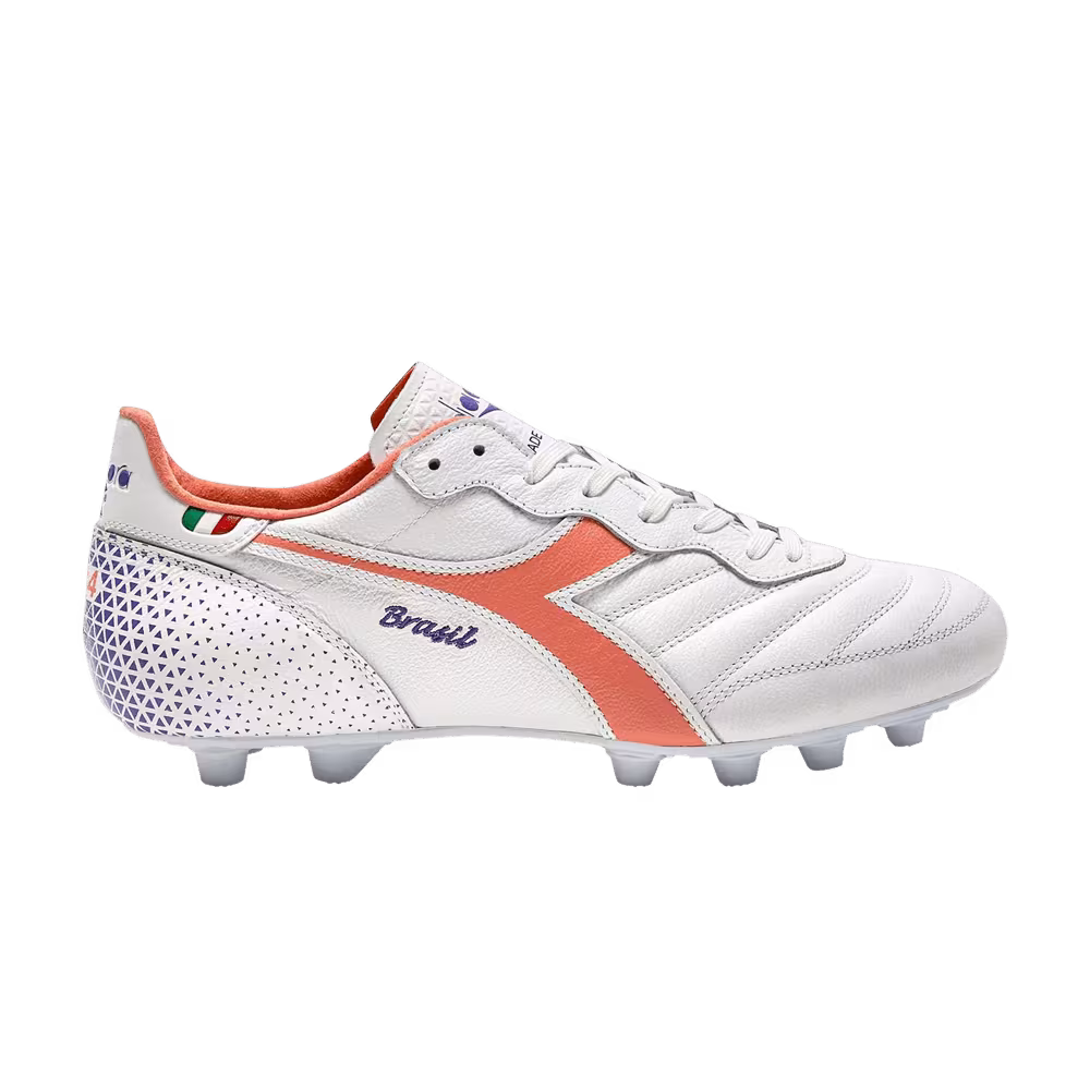 Diadora Brasil Made in Italy OG GR LT+ MDPU White Fresh Salmon