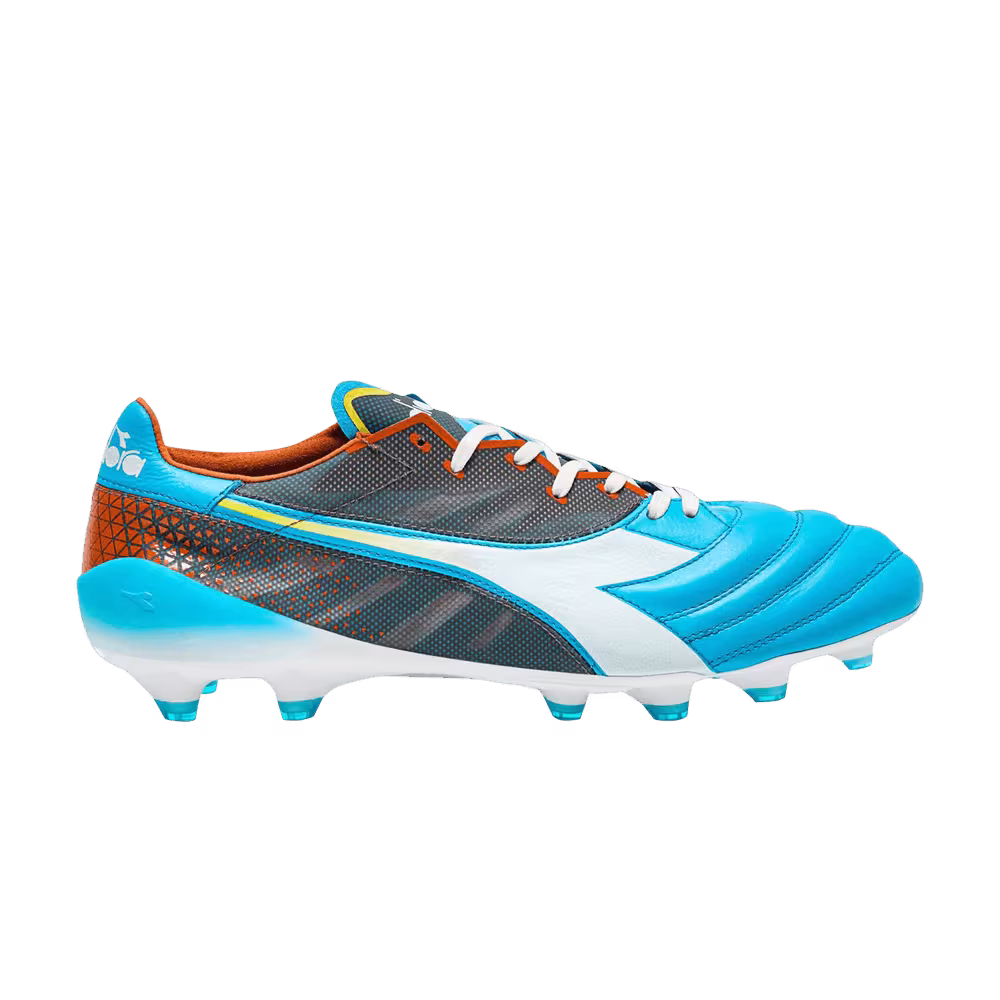 Diadora Brasil Elite Veloce GR Made In Italy LPX Blue Fluo Orange