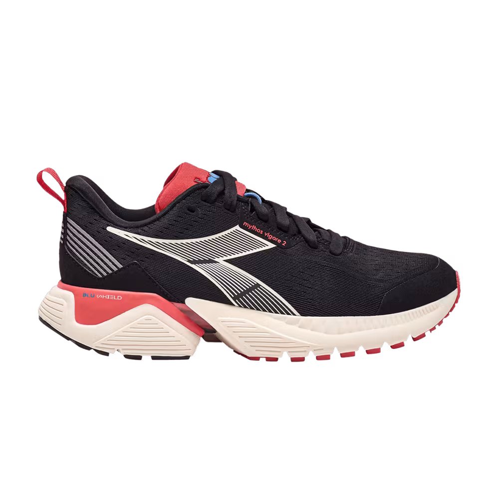Diadora Women's Mythos Blushield Vigore 2 Black Cayenne Red