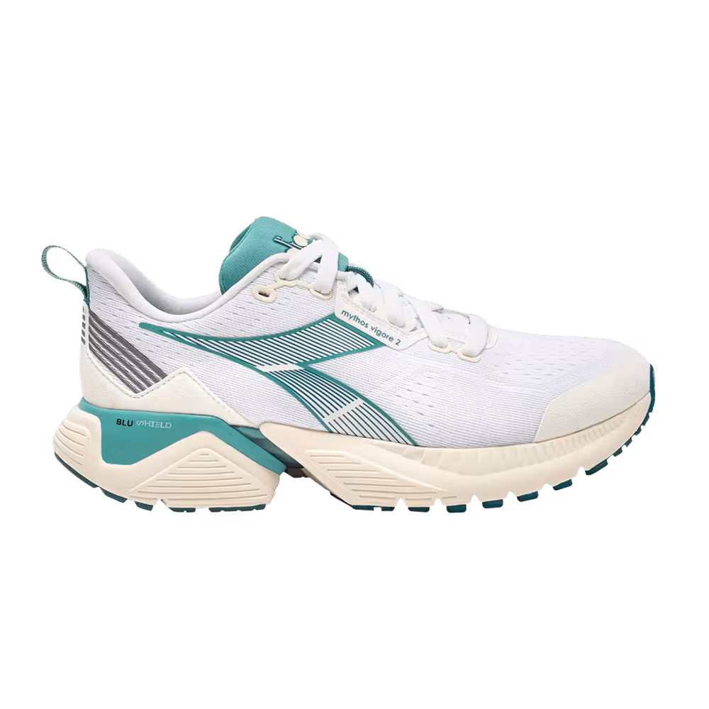 Diadora Women's Mythos Blushield Vigore 2 White Dusty Turquoise
