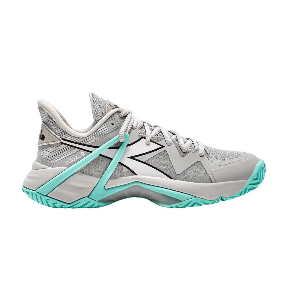 Diadora Women's B.Icon 2 AG Silver Aruba Blue
