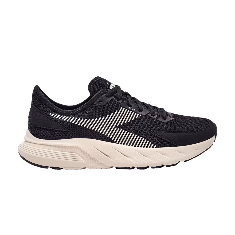 Diadora Women's Passo 3 Black Whisper White