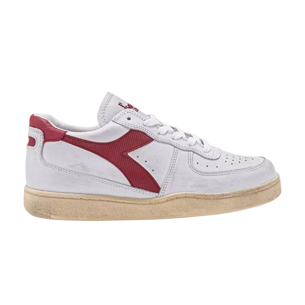 Diadora Mi Basket Low Used White Garnet