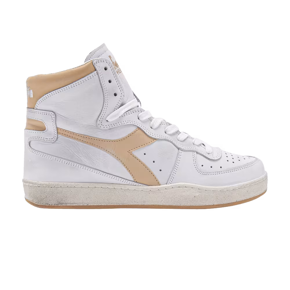 Diadora Mi Basket Used White Beige