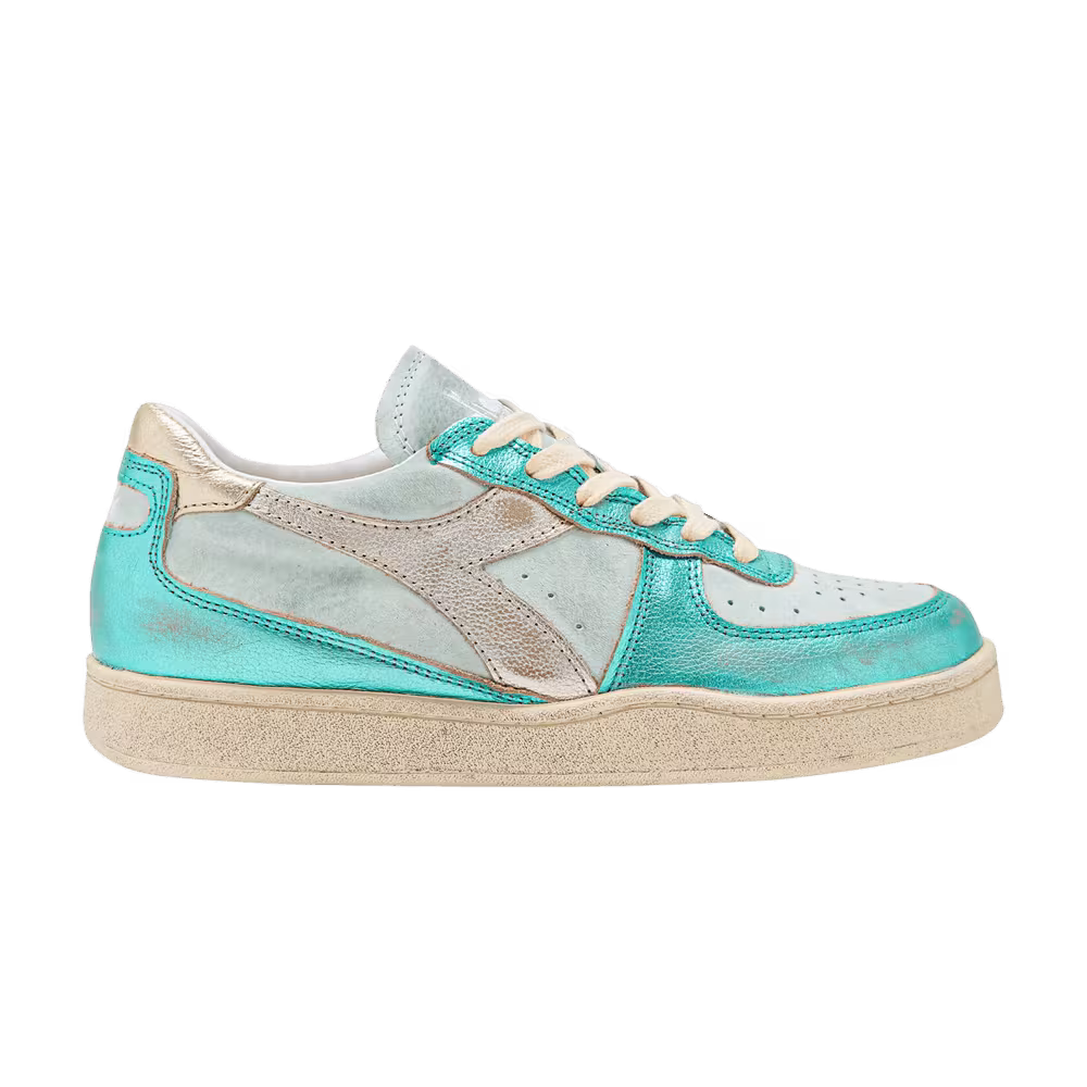 Diadora Women's Mi Basket Low Metal - Blue Sea