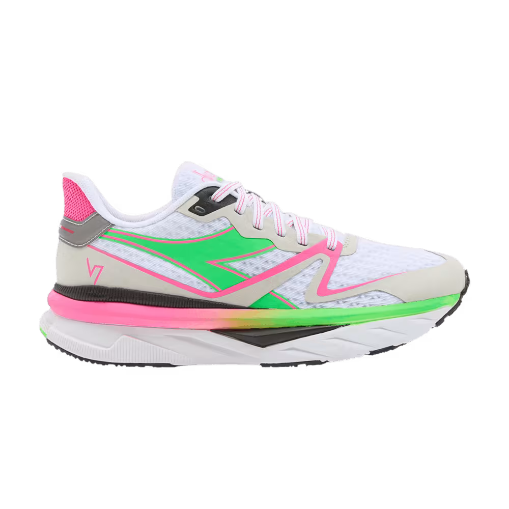 Diadora Women's Atomo V7000 White Green Pink