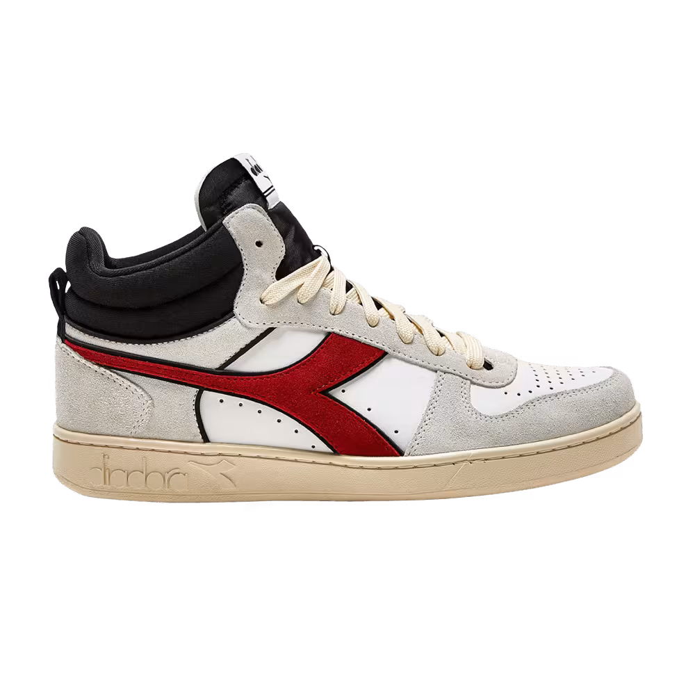 Diadora Magic Basket Demi Cut White Ferrari Red Italy