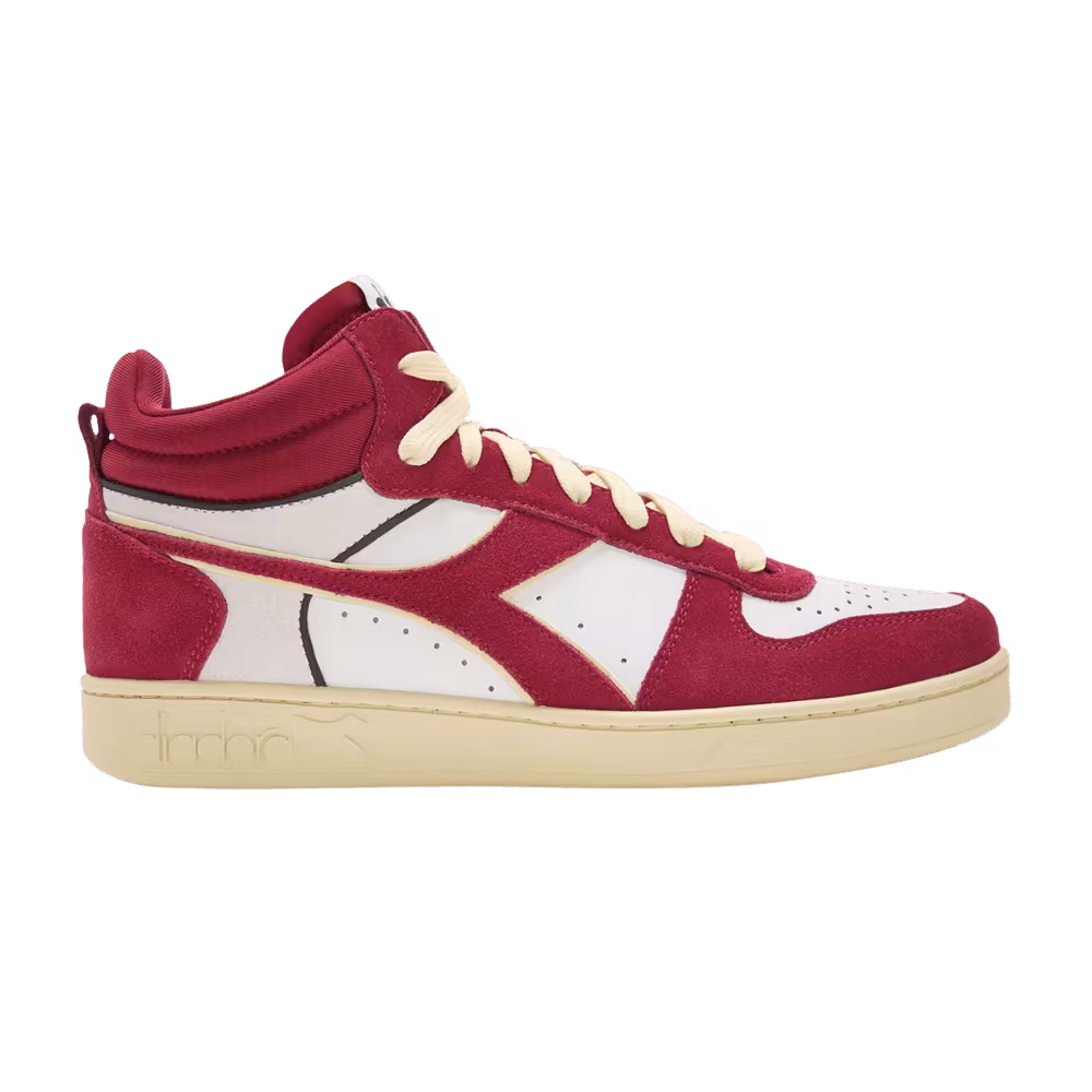 Diadora Magic Basket Demi Cut Rhubarb White
