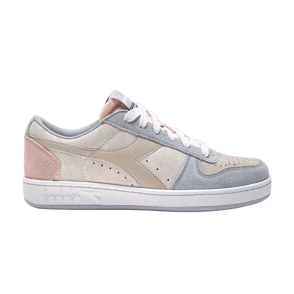 Diadora Women's Magic Basket Low Suede Arctic Ice Whisper White