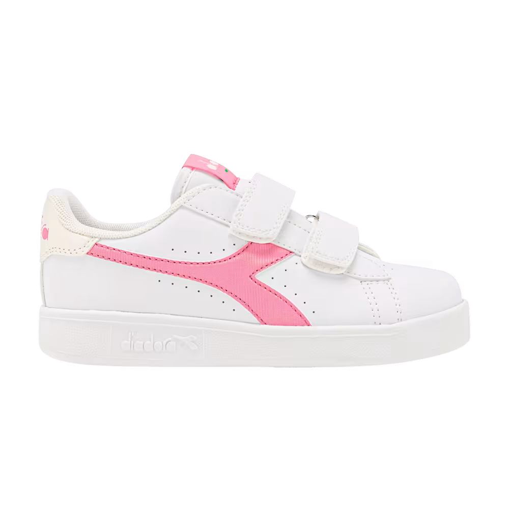 Diadora Game P Little Kid White Pink Carnation