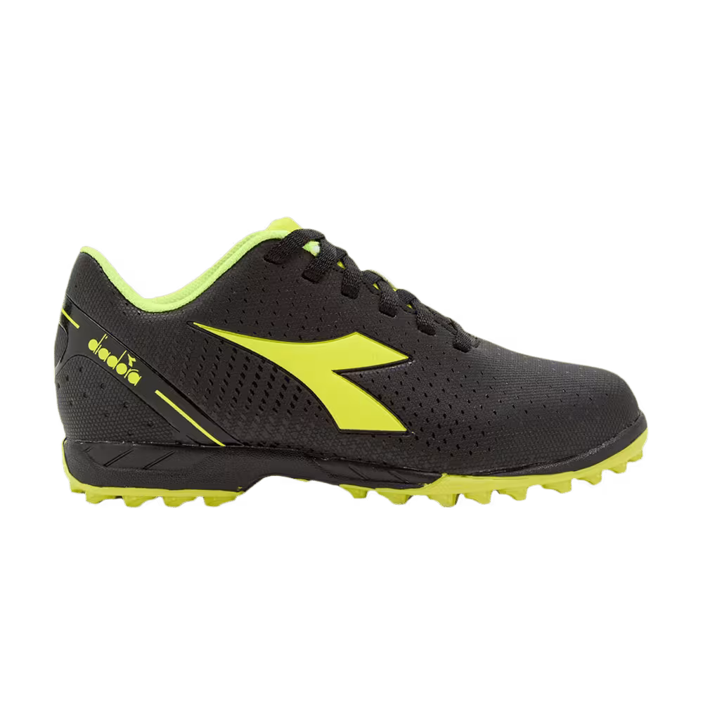 Diadora Pichichi 5 TF Big Kid Black Flourescent Yellow
