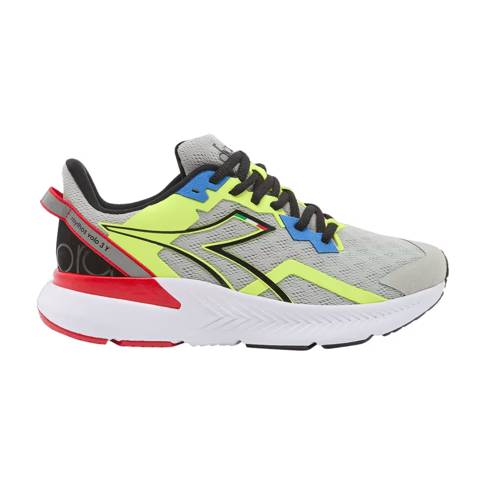 Diadora Mythos Volo 3 Big Kid Silver Black Yellow