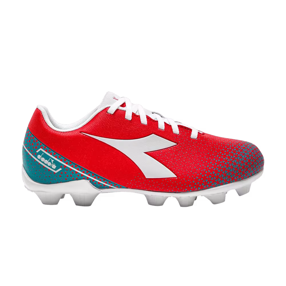 Diadora Pichichi 6 MD Big Kid Fluorescent Red Vapor Blue