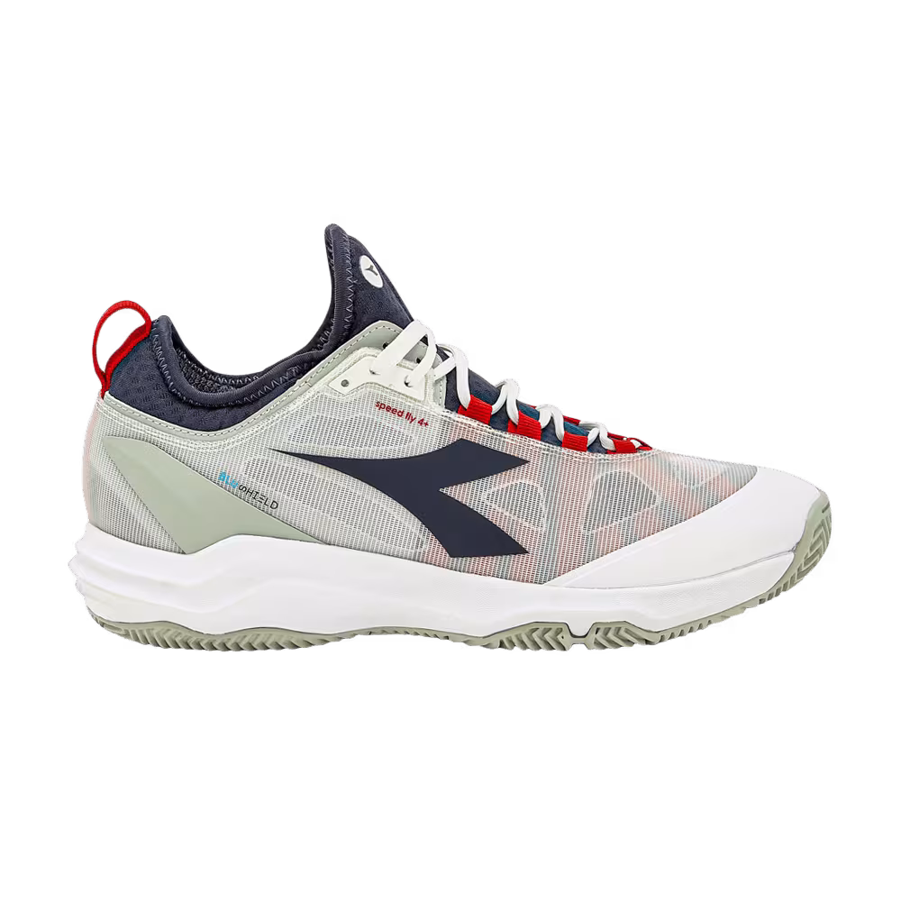 Diadora Speed Blushield Fly 4+ Clay White Blue Corsair