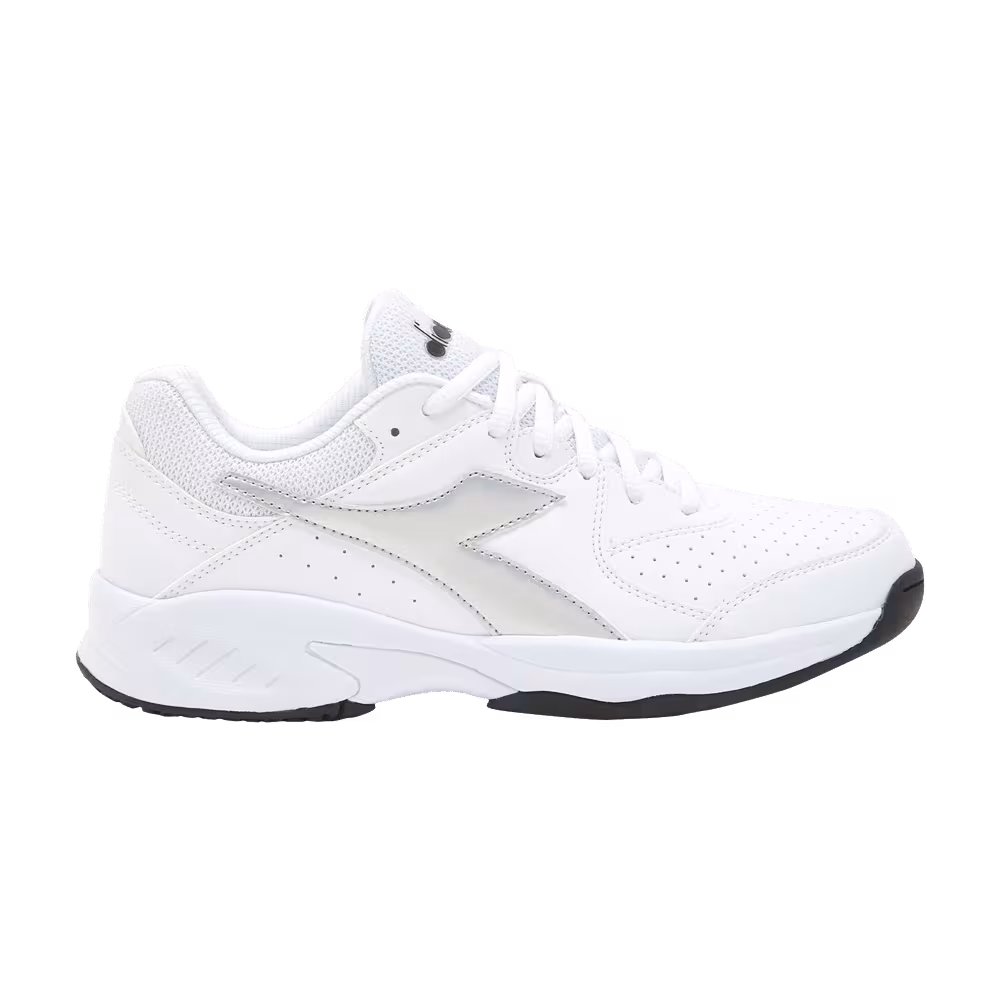 Diadora Women's Smash 6 White Silver Black