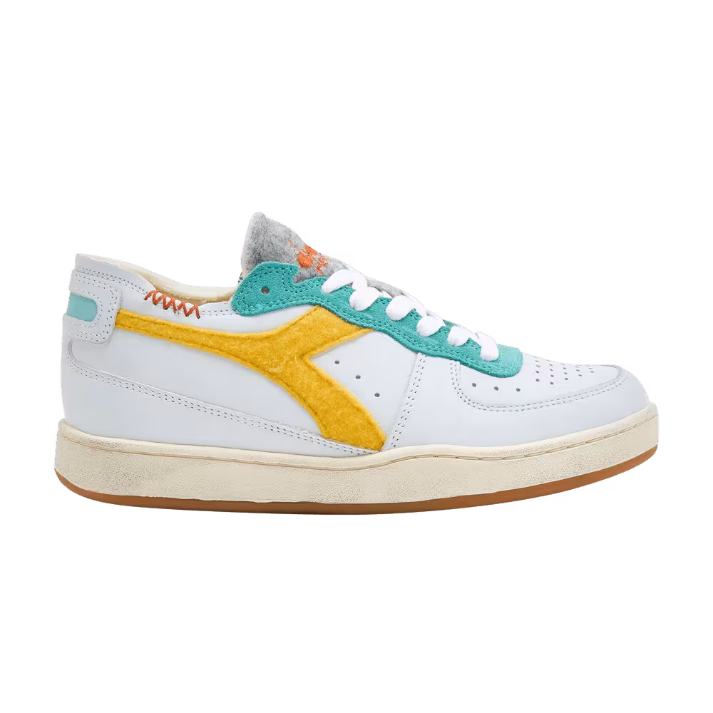Diadora Mi Basket Row Cut White Banana