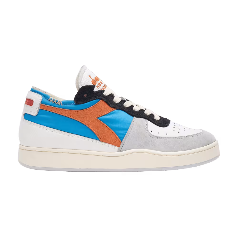 Diadora Mi Basket Row Cut Milk Breakfast Blue Strong