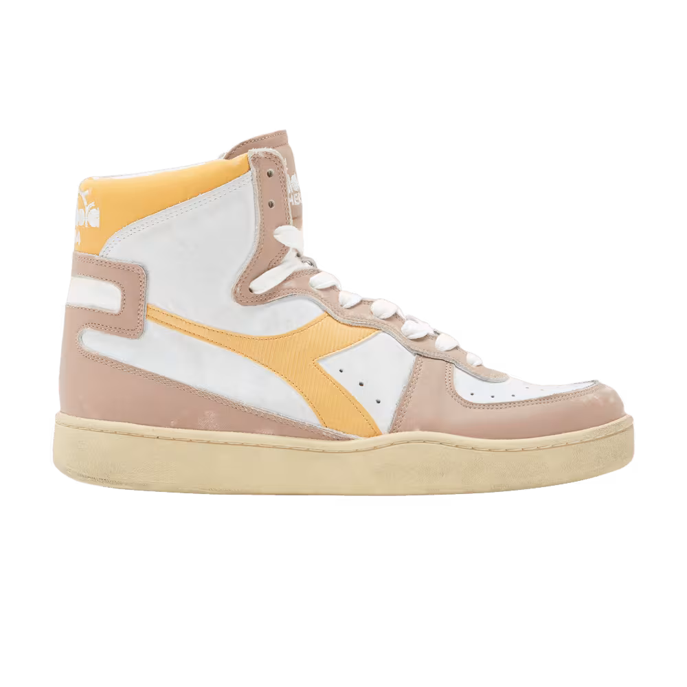 Diadora Mi Basket Used Beeswax White