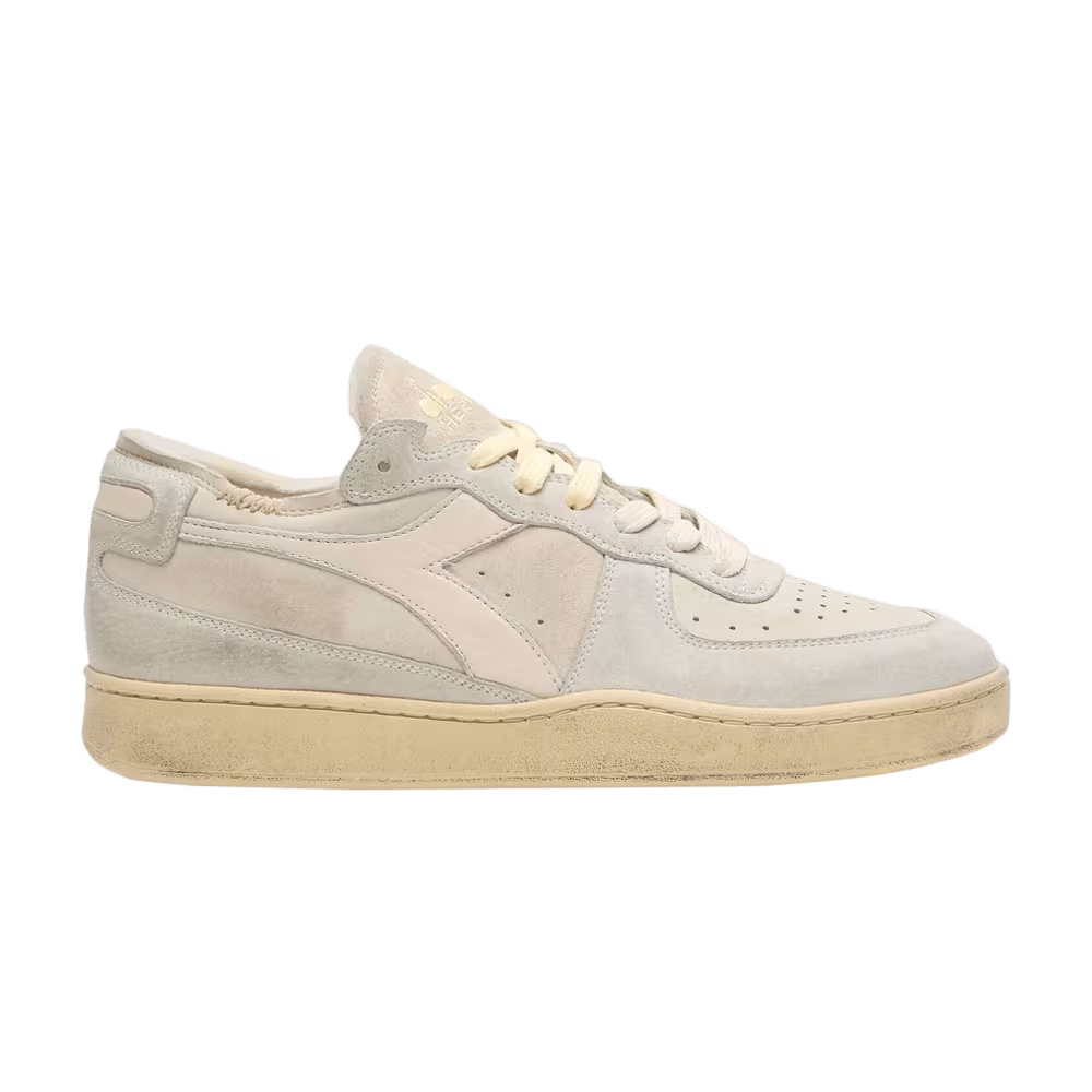 Diadora Mi Basket Row Cut Made In Italy Beige Almond Oil