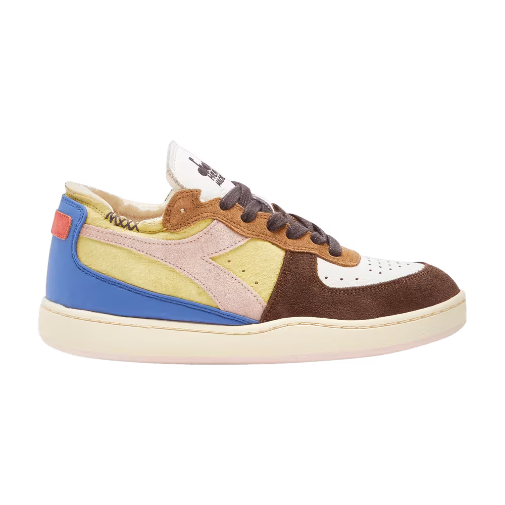 Diadora Mi Basket Row Cut Choco Breakfast Yellow